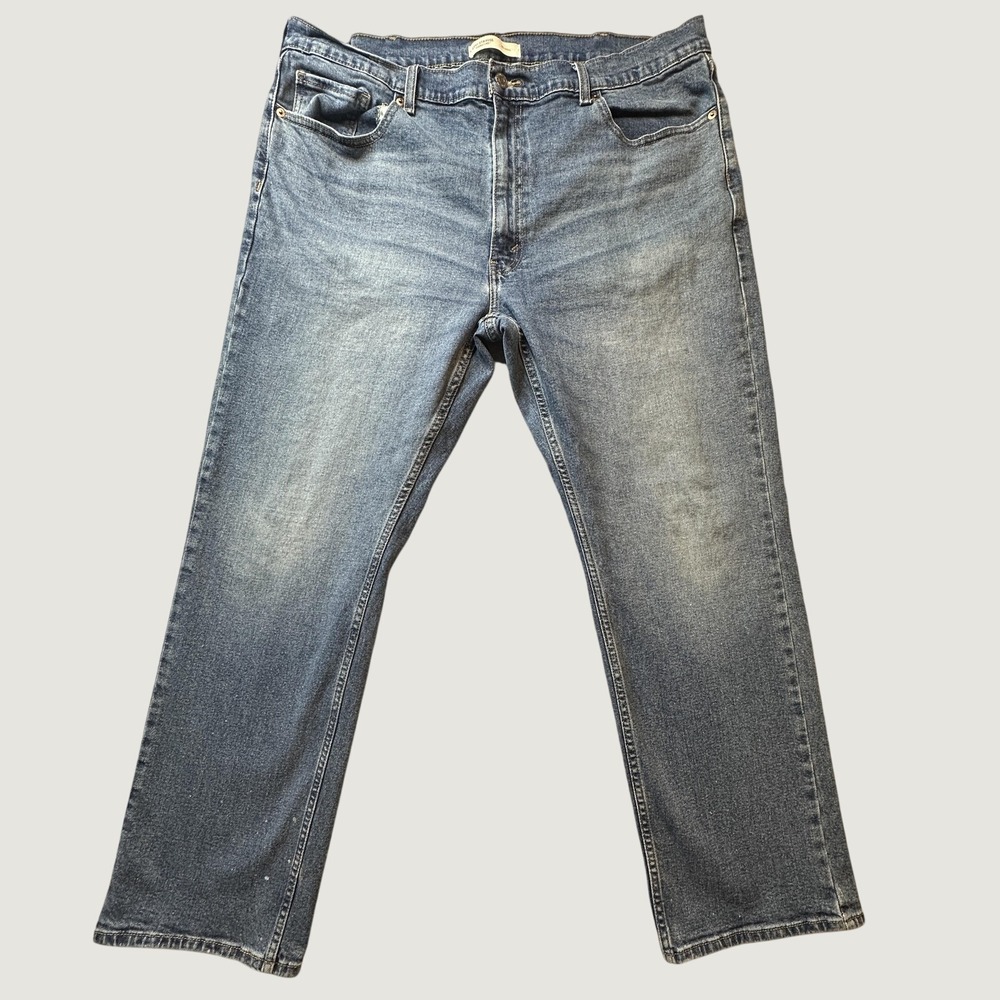 Levi's Signature Jeans Mens 42x32 (40x30) Blue Relaxed Fit Straight Leg Stretch